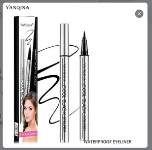YANQINA Waterproof Black Eyeliner Pen - Cool Black Formula for Precise Application - Ideal for Bold Eye Makeup Looks