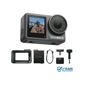 Xtra Edge Action Camera, 1/1.3" Sensor & 4K Cinematic Video, Hyper Stabilization, Waterproof Camera to 52 Ft, 3-Hour Battery, Universal Quick Mount, Vlogging Camera for Adventure Photography