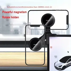 1 magnetic car phone holder, Car phone mount, Cell Phone Mounts, for central control screen, suitable for Tesla, Li Auto, NIO, AION, BYD, XPEV and other vehicles, retractable up and down adjustable magnetic bracket, compatible with smartphones