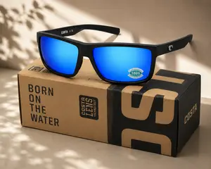Costa Del Mar Rinconcito Mens Polarized Sunglasses UV400 – Blue Mirror Lens Sports Sunglasses for Fishing & Driving, Dustproof, Windproof, Anti-Blue Light, Anti-UV, Gifts For Him
