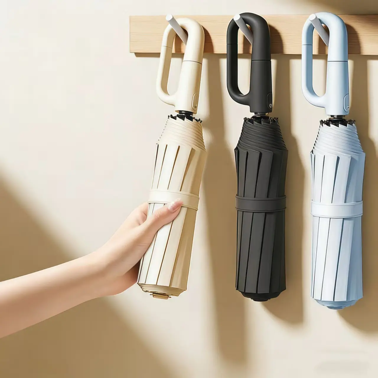Waterproof Travel Umbrella, Fully Auto Open & Close Foldable Umbrella, Multiple Colors Optional, Reinforced Windproof Frame, Portable For Travel Daily Commute, UPF50 Sun & Rain Dual Use Unisex Umbrella, Available In 1PC/2PCS Pack, Ship Within 24H