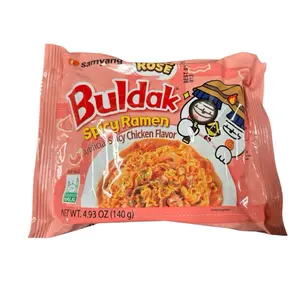 Buldak Spicy Ramen Rose Spicy Chicken Flavor 1 Pack 4.93 Oz From Korea Artificial Spicy Chicken Flavor Noodles