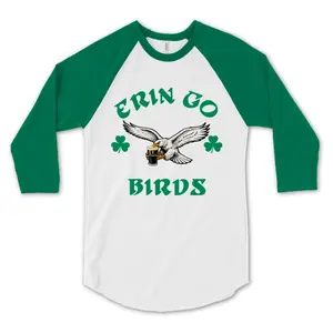 "Erin Go Birds" 3/4 Sleeve Raglan Tee