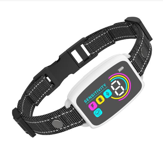 Smart Automatic Anti Barking Dog Collar Rechargeable Bark Stopper Stop Barking HD Digital Display IP67 Waterproof Collar For Dogs Pet Products