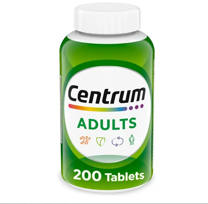 Centrum Adult Multivitamin/Multimineral Supplement with Antioxidants, Zinc, Vitamin D3 and B Vitamins, Gluten Free, Non-GMO Ingredients - 200 Count