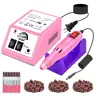 LAVAED 2000 Classic Edition Pink Plug-In Beginner Nail Drill - 20,000 rpm, Adjustable Speed, 6 Premium Metal Drill Bits, Basics for At Home Manicure, Shaping & Carving Nails, Fast Gel & Acrylic Removal Tool