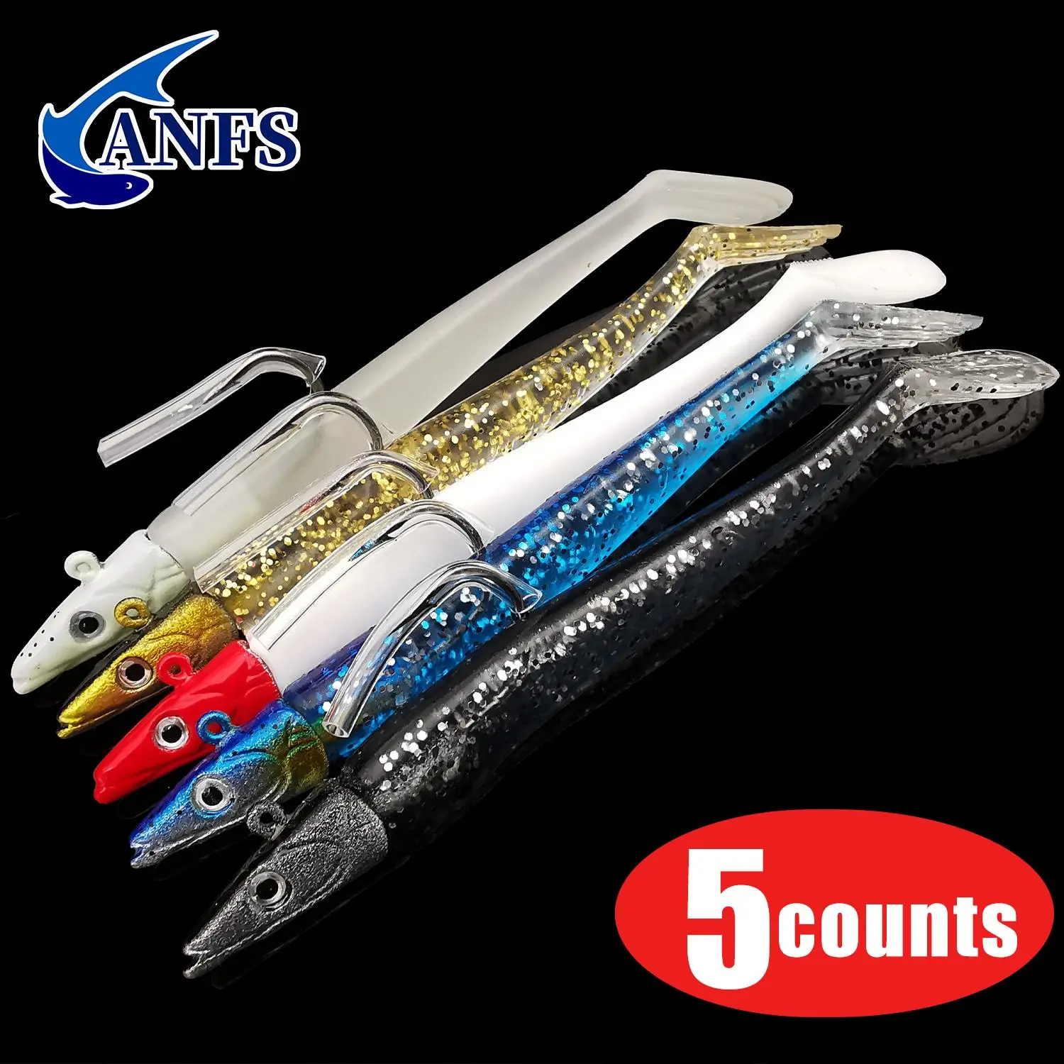 Artificial Fishing Lure, Topwater Fishing Lure, Saltwater Fishing Lures, 5 Counts/set Lifelike Fishing Bait with Lead Spoon Jig, Fishing Accessories for Saltwater & Freshwater, Fishing Gear and Equipment, Fishing Supplies