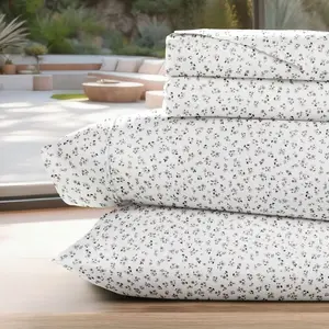 Delicate Blossoms Floral Patterned Ultra-Soft 3 Piece Bed Sheet Set - Becky Cameron, Ditsy Floral Pale Mauve, Twin