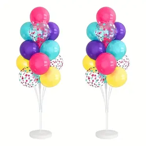 2 Sets, 19 Balloons/160.02 cm, 13 Balloons/129.54 cm Balloon Tree Set, with Water Base, Balloon Accessories, Party Supplies, Wedding Decorations, Birthday Party Essentials, Suitable for Christmas, New Year, Valentine's Day, and Party Events