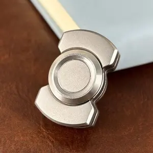 Zinc Alloy 3-in-1 Magnetic Fidget Spinner Pop Slider EDC Stress Toy.