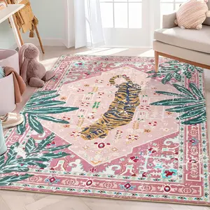 Tiger Pattern Non-slip Floor Mat, 1 Count Colorful Soft Comfortable Foldable Carpet, Animal Printed Rug, Home Decorative Rugs, Decorative Area Rug for Home Living Room Bedroom