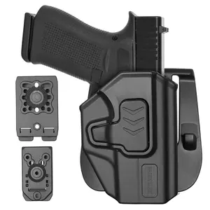 WARRIORLAND OWB Holster for Glock 43 & Glock 43X (Non-Rail), Level II Retention Outside Waistband Holster, Multiple Attachment Options, Right Hand,