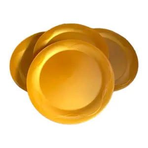 Gold Open House Floresta Dinner Plates  Color 11 In - Set of 4 Diameter 11 Inches, Dishwasher Safe, BPA Free, Lightly Textured Base