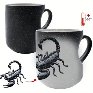 Thermosensitive Ceramic Mug: Magic Color-Changing Scorpion Design - 11 oz / 330 ml Heat-Sensitive Mug for Coffee & Tea Stylish Coffee Mugs Gifts for friends