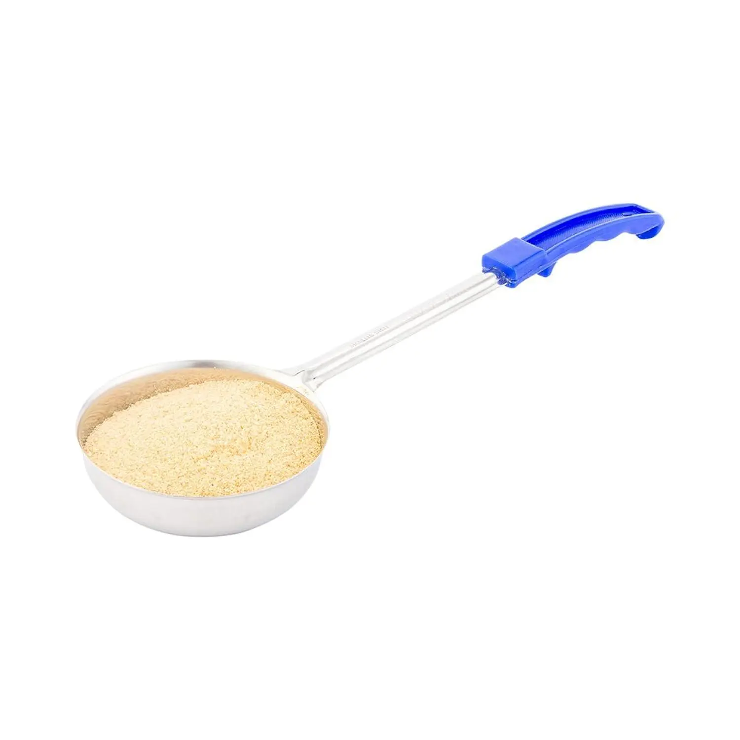 Met Lux 8 Ounce Portion Ladle, 1 With Blue Handle Portion Serving Spoon - Solid, Dishwasher-Safe, Stainless Steel Portion Control Serving Utensil, Rust-Resistant