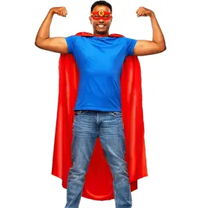 Superhero-Cape and Mask for Adults, Super Hero Costumes as Women Men Witch Vampire Dress-up Halloween Birthday Gifts