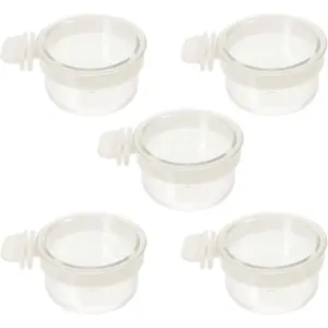 Transparent Hanging Bird Feeders Set Acrylic Bowls for Parrots And Small Birds Multifunctional Cage Feeder