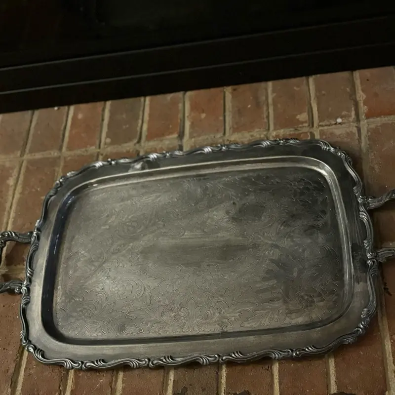 Antique Silverplated Decorative Tray Antique Silverplated Decorative Tray