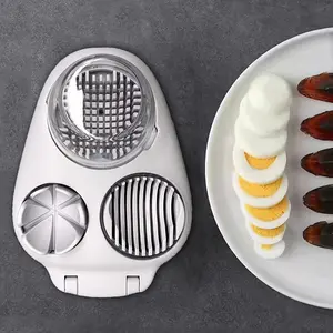 Manual Egg Slicer, Crusher & Chopper, Multifunctional Kitchen Tool with Round Blade, Easy Clean, Ergonomic Handle, Ideal for Bulk Cooking, Kitchen Gadgets