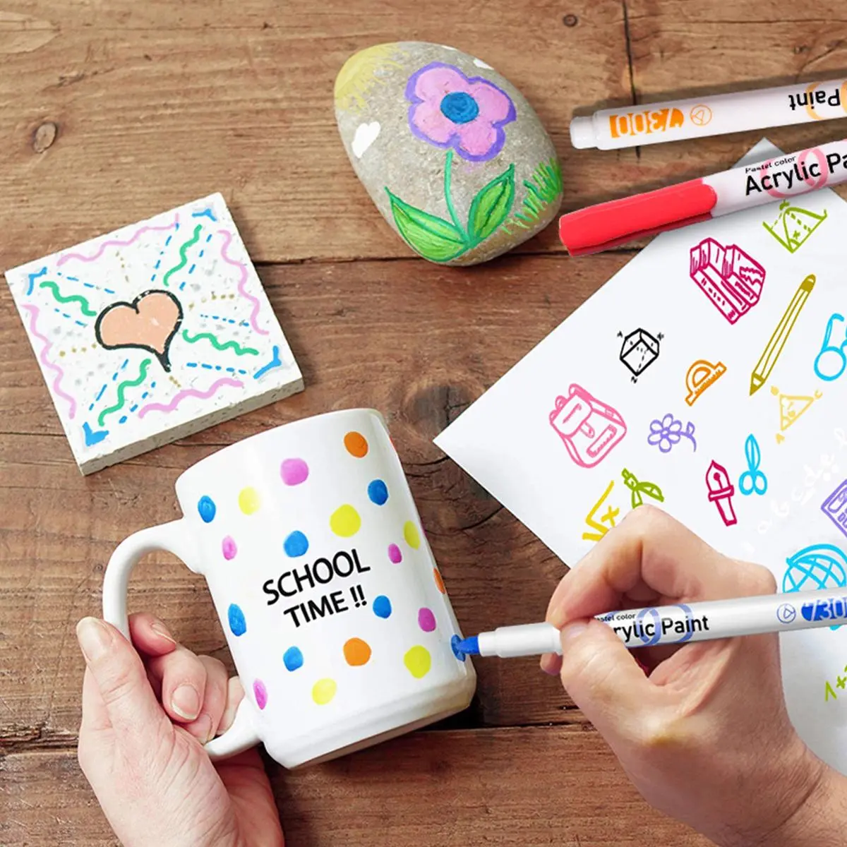 36 Color Watercolor Marker Set, 12/24/36pcs Watercolor Marker Pen, Waterproof Graffiti Pen for Shoe & T-shirt Art Creation