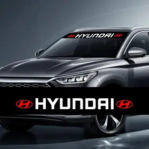 Car Windshield Sunshade Sticker for Elantra Sonata Tucson Santa Fe Ix35 Custo, Automotive Accessories, UV Protection, Easy Installation