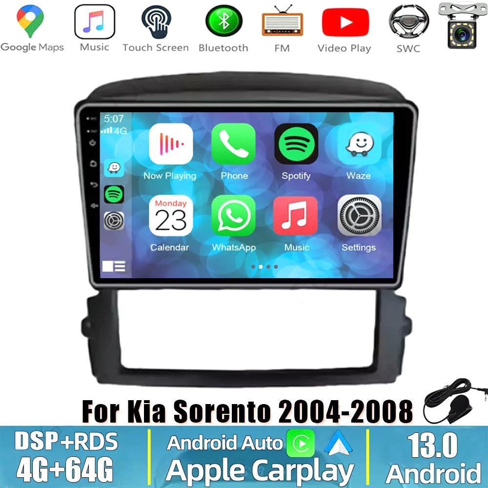 Car Radio Stereo Compatible for K-ia Sorento 2004-2008 FM/RDS Android 15 WiFi Bluetooth 2 DIN GPS Navi Head Unit SWC 9 Inch DAB+ Car Player with Carplay and Android Auto 2GB+64GB