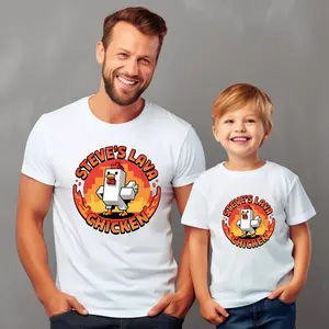 Adult And Youth T-Shirt Steves Lava Chicken, Minecrafft Cotton Graphic Tees, Gamer Gift, Boys & Girls Birthday Tee, Youth Boys Clothes, Kids Clothing