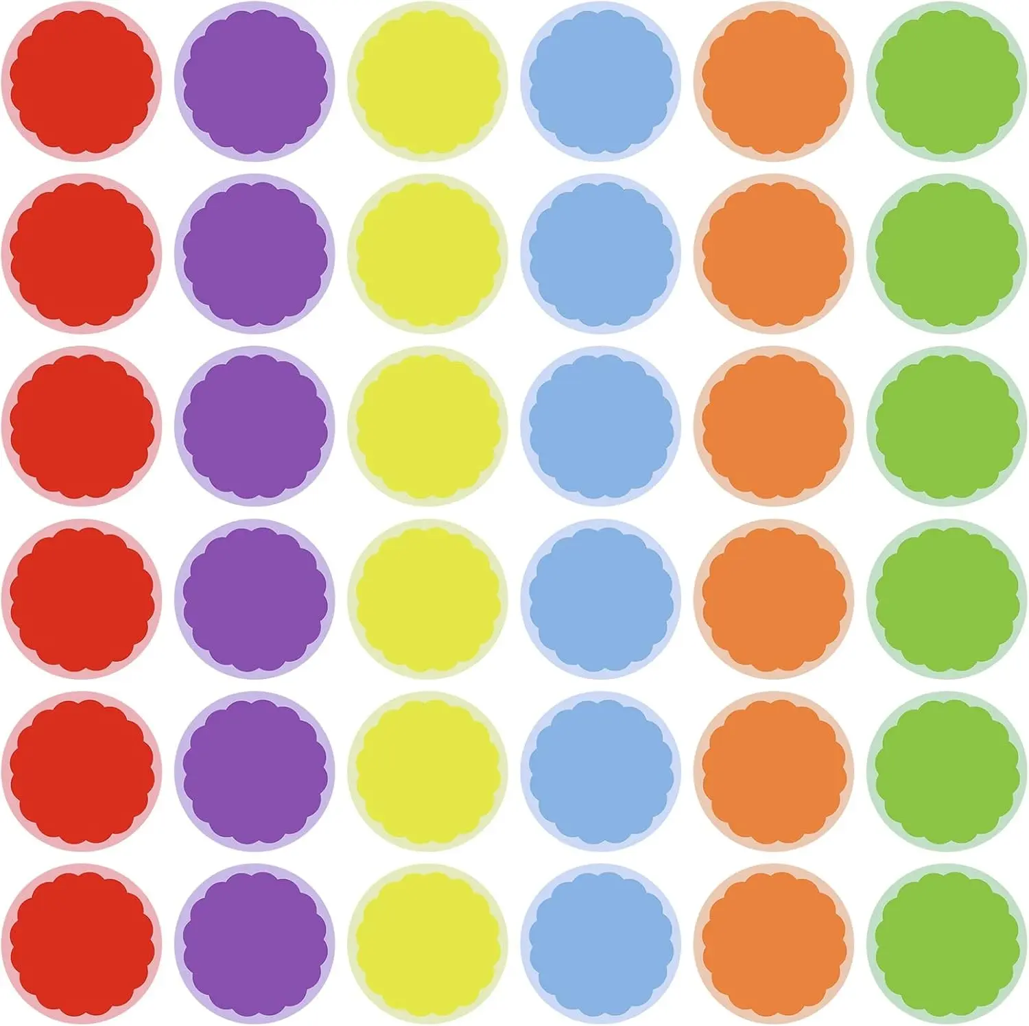 36Pcs 6In Floor Stickers for Classroom, Multicolor Floor Dots for Line up | Waterproof, Removable, Self-Adhesive and No Residue, for Tile and Wood Floor, Preschool, Kindergarten on Back to School Use