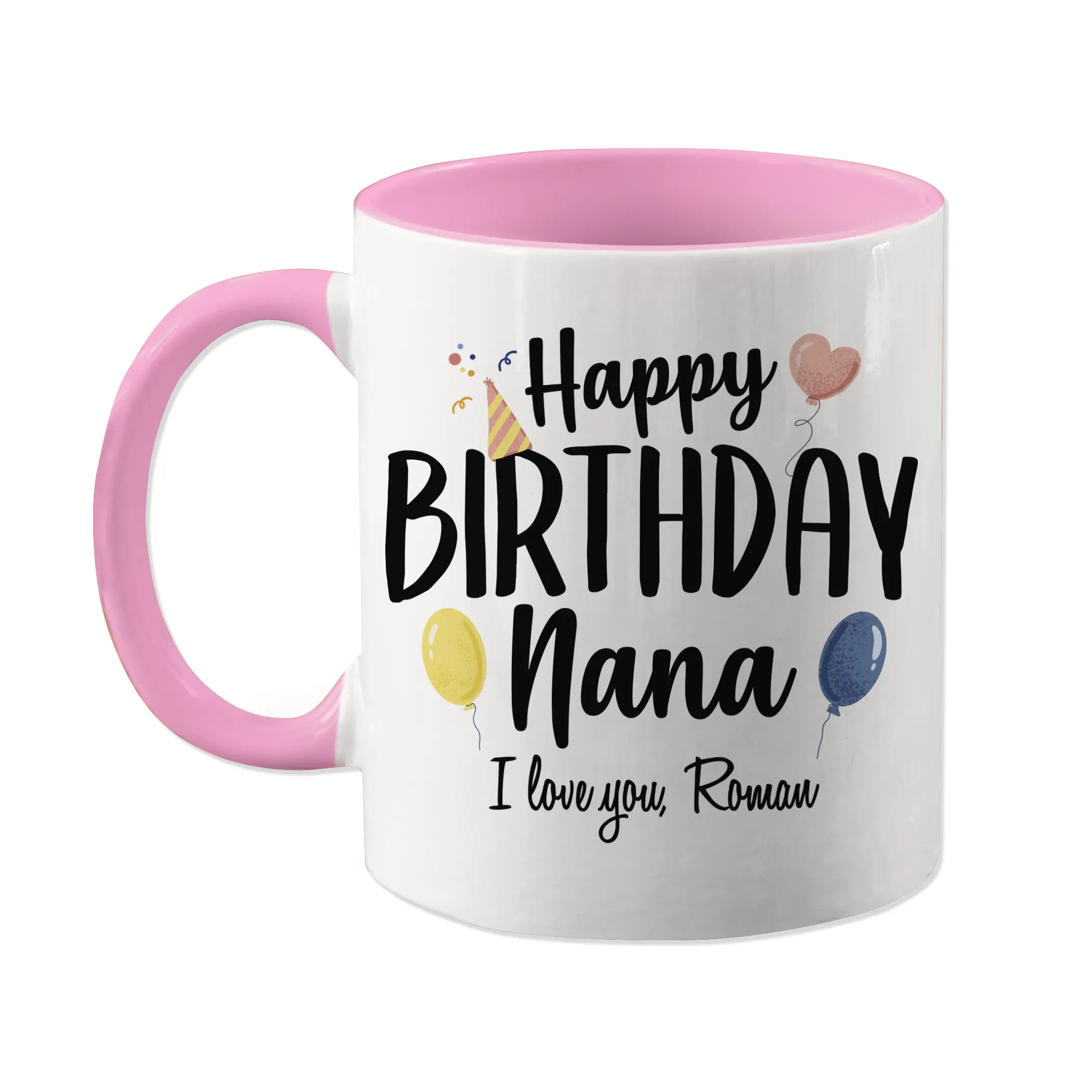 Happy Birthday Nana Mug From Baby, Custom Nana B-Day Cup from Grandbaby, Personalized Nana Birthday Coffee Cup from Grandchild for Grandma, 11oz cup
