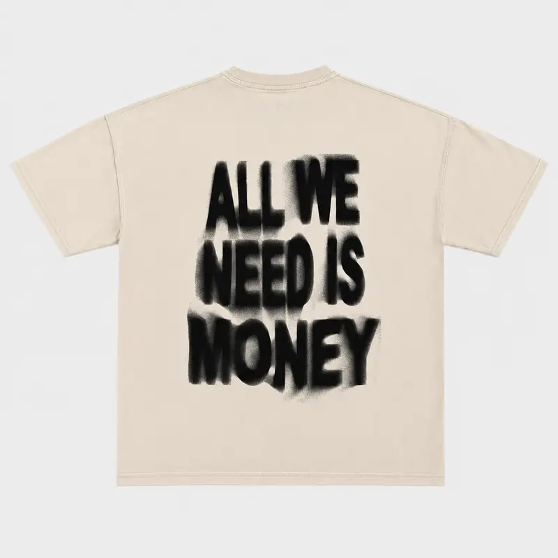 Y2K All We Need is Money - Y2k Graphic Tees - All We Need is Money - Y2k - Gift For Men & Women - Tops Streetwear Crewneck Casual Menswear Tshirt Round Neck Shortsleeve