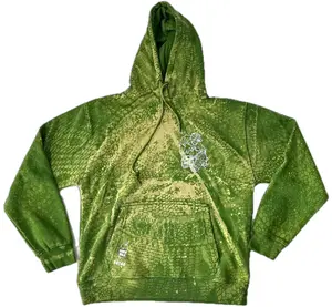 Team Yes Crochet Bleached Hoodie (Size Medium)