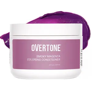 Overtone Smoky Magenta Coloring Conditioner - Moisturizing Formula for All Skin Types - Hydrating Haircare with Aloe & Jojoba Oil Blend