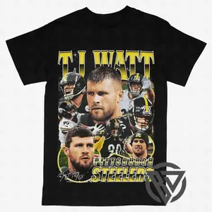 TJ Watt T-shirt For Men Women, For Fans Unisex Casual Streetswear Top Pittsburgh ST-shirt For Men Women, For Fans Unisex Casual Streetswear Toplers Football