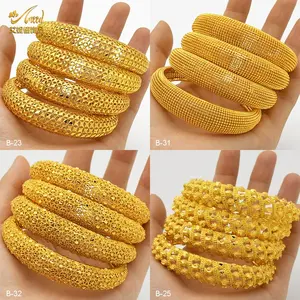 Gold-Plated Alloy Cuff Bangles for Women, Dubai Style Luxury Arabic Charm Jewelry for Weddings and Party Gifts, Gold Aesthetic, Alloy Bracelets & Bangles