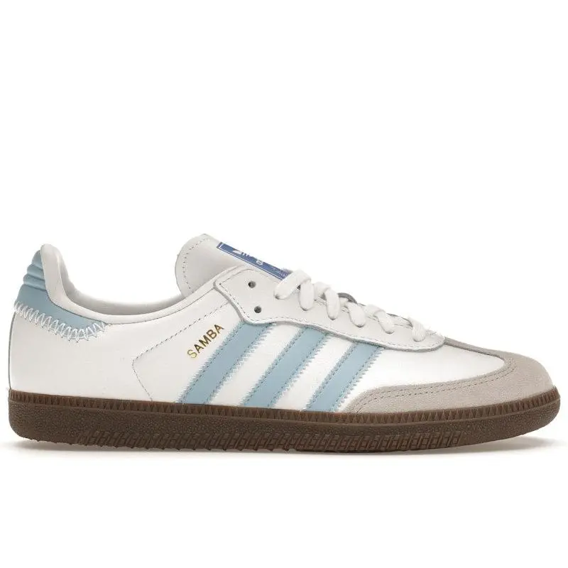 adidas Men's Samba OG White Sky Blue Soccer Shoes, from StockX