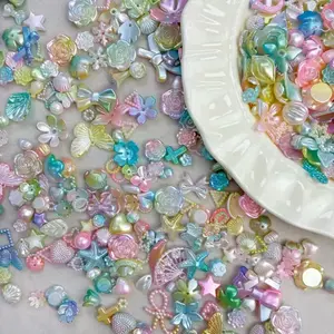 Pastel Iridescent Acrylic Pearl Charms Assortment DIY Craft Kit for Keychain Crafting, Jewelry Making & Beads Jewelry Making, Key Charm Accessories for Phone Chains, Key Chains, Bracelets