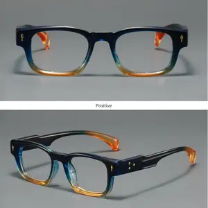 New fashion square large frame reading glasses for men and women,  1.0 to  4.0 magnification, high-definition lenses, correct presbyopia suitable for daily reading and travel decoration, handsome men's glasses, Reading Eyeglasses