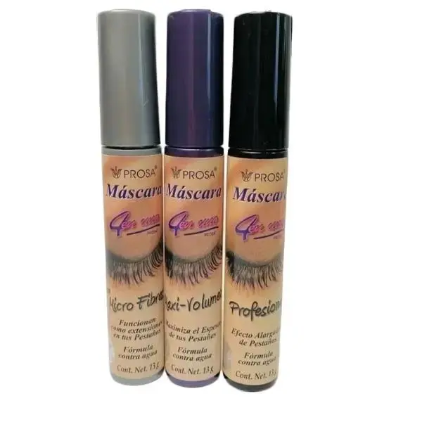 PROSA Profesional Mascara Pack of 3 Water Proof Makeup Silicone