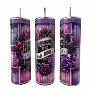 Good Girls Read Bad Books  20 oz Tumbler  Insulated Skinny Portable Drinkware
