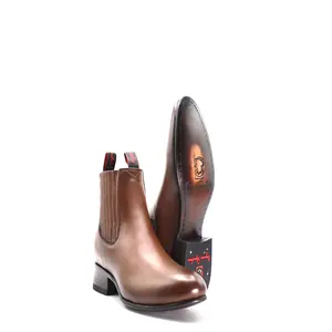 2693150 - Men's Vaquero Signature Charro Toe Boots Flor Entera Cafe Difuminado