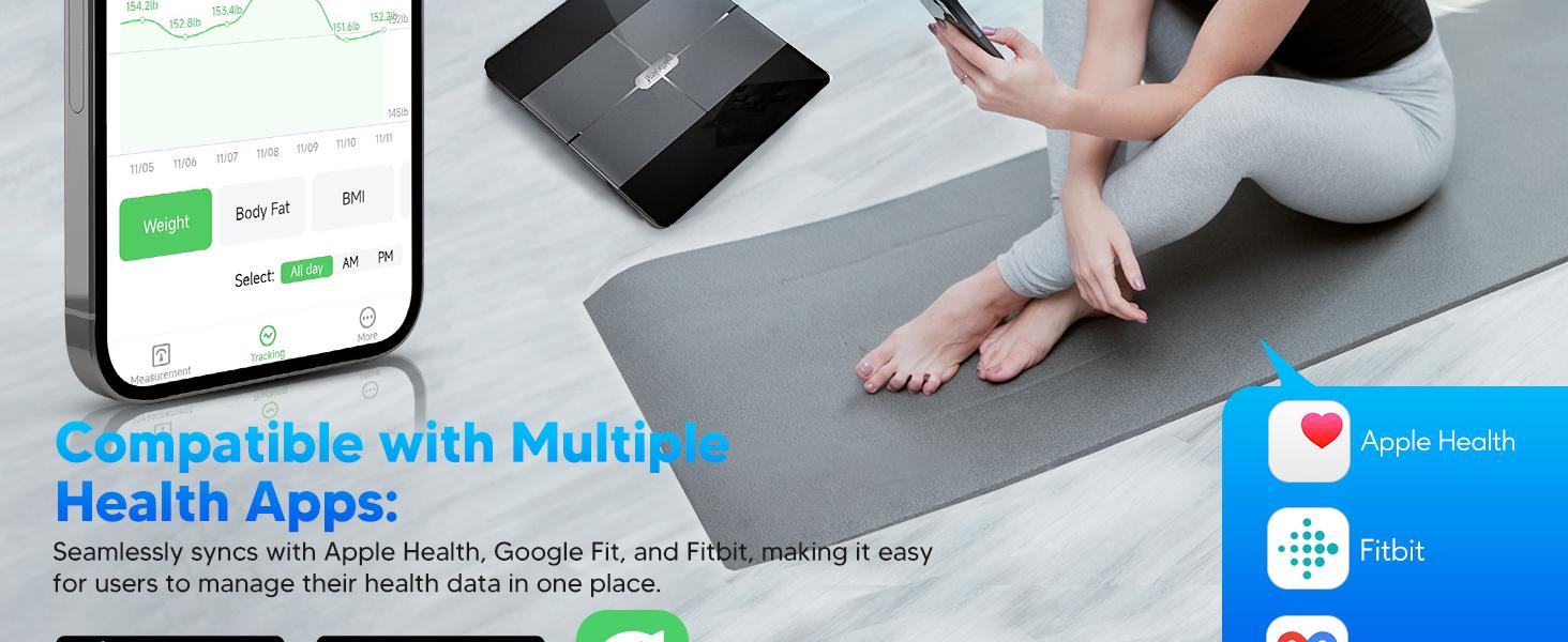 Arboleaf Bathroom Smart Scale with BMI, Body Fat, Muscle Mass, Digital Bathroom Scale for Body Weight, 14 Body Composition Metrics, Large LED Display, Accurate Weighing Machine, App Sync, 400lbs, 10.2"