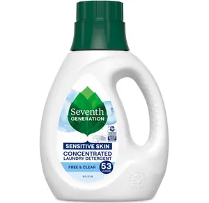 Seventh Generation Concentrated Laundry Detergent Liquid Free & Clear Fragrance Free 40 oz