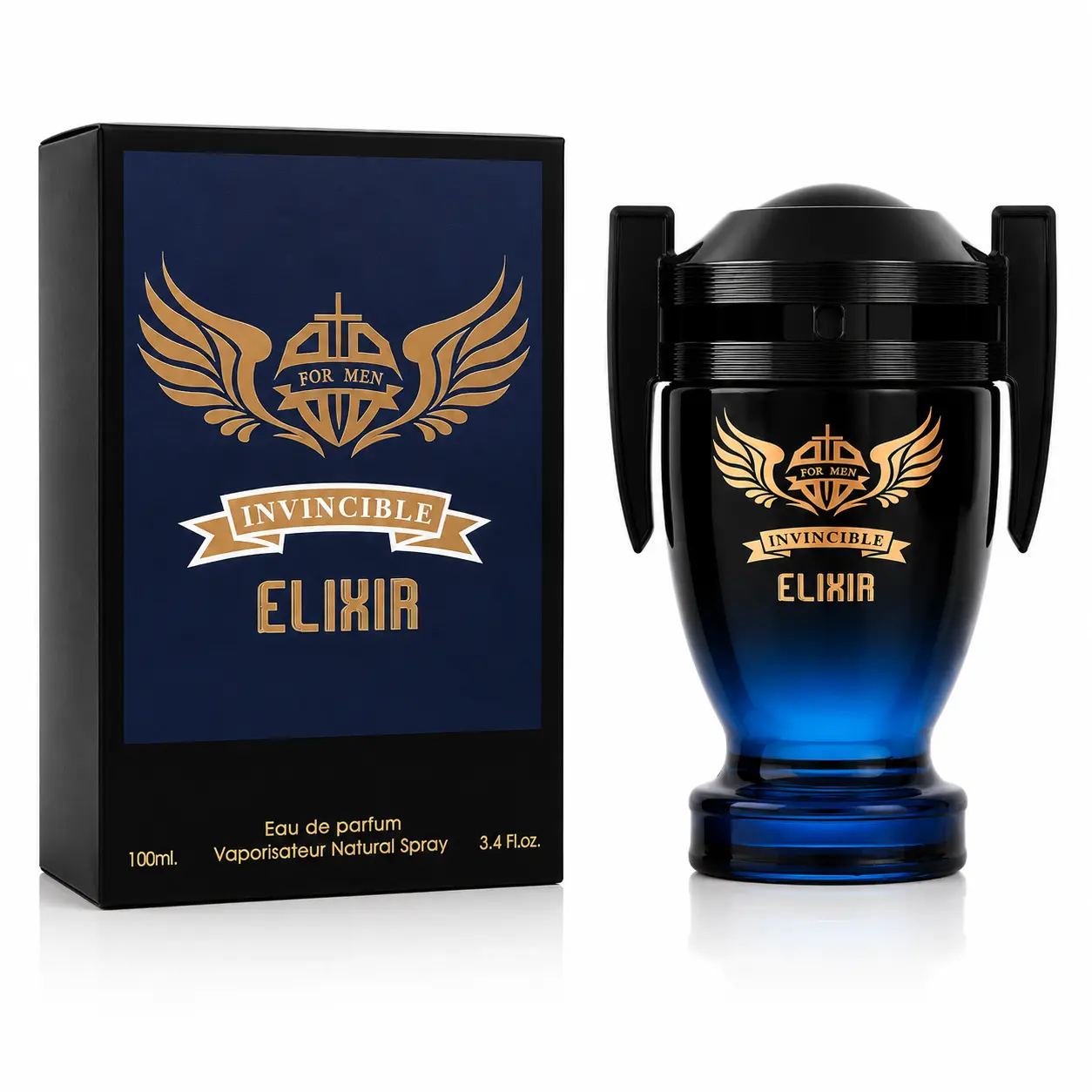 Invincible Elixir Cologne for Men – Eau de Parfum Spray 3.4 oz (100 ml), Long-Lasting Masculine Fragrance, Bold Fresh Woody Men’s Cologne for Everyday Wear & Gift