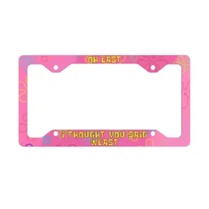 Oh East Car License Plate Frame, Funny Gen Z Car Accessories, Cute Car Decor Gift
