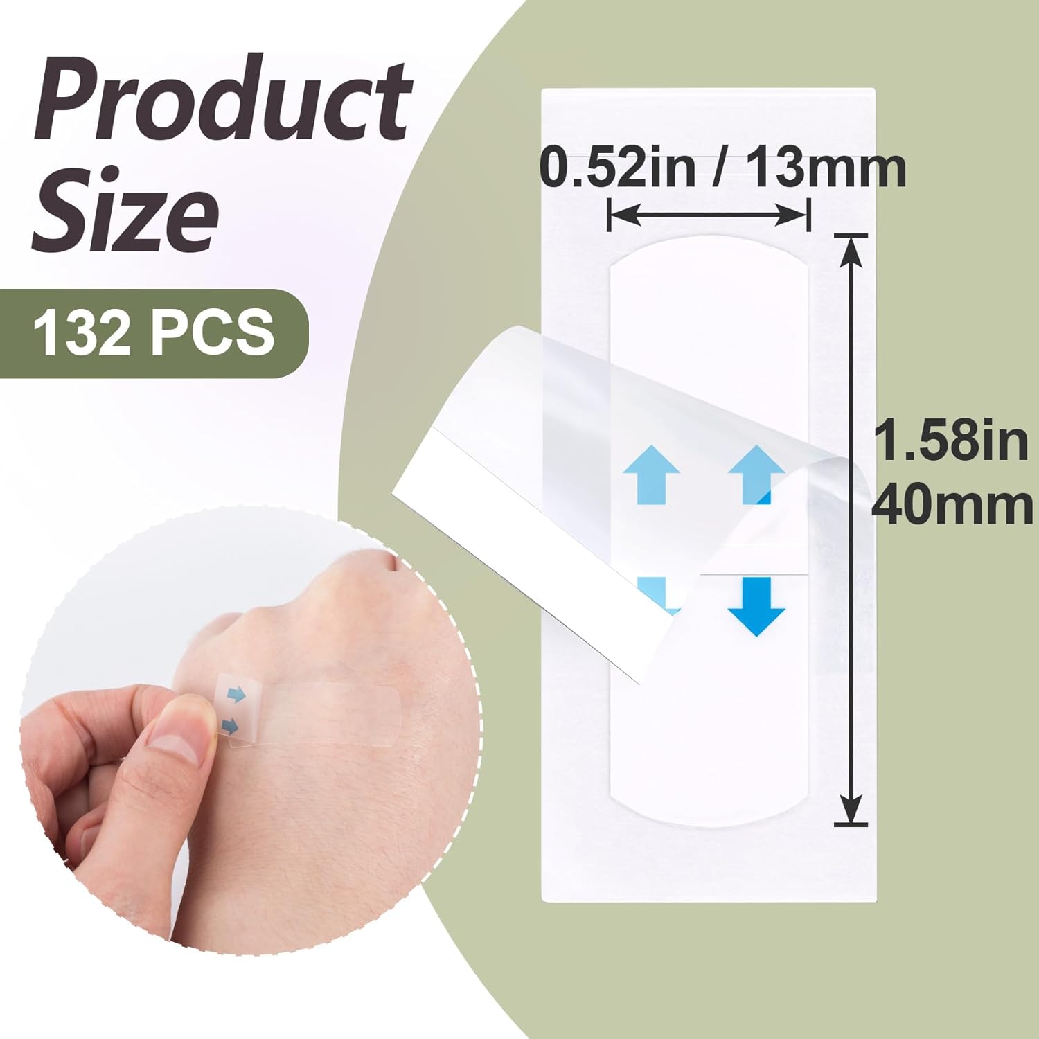 132PCS Invisible Face Improving Tape, Breathable Hypoallergenic Face Tape Improving, Waterproof Quick Sticker Face Tapes for Double Chin, Sagging Skin, Wrinkles