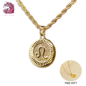 Set of 2 （1 set & A Gift lncluded）Constellation Necklace (for both men and women) ,Constellation Clavicle Chain