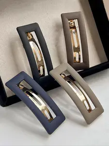 Solid Color Hollow Out Design Hair Clip, Elegant Hair Accessories for Women & Girls, Minimalist Headwear Suitable for Daily and Party, Daily and Party Hair Clips, Hair Clip Set