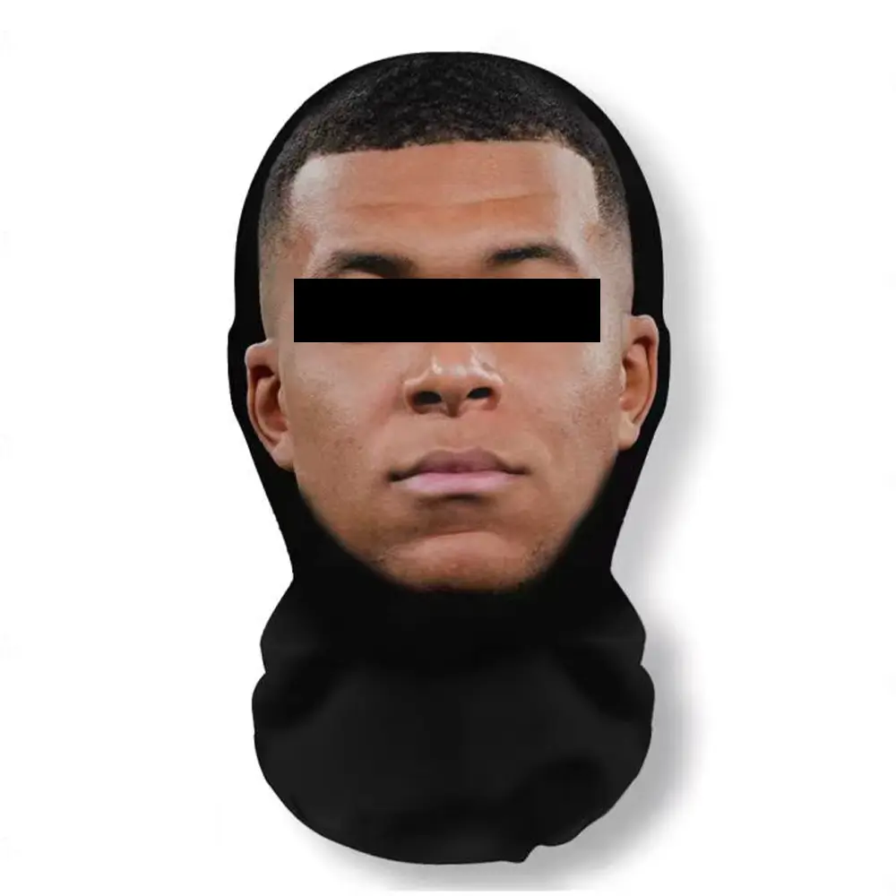 3D Mesh Realistic Celebrity Full Cover Mask & Headpiece - Lightweight, Adjustable, Ultra-Fine Fiber, Super-Stretch Fit, Breathable, Optical Illusion Cosplay Prop - Halloween, Birthday, New Years Eve Ceremony Festive Party Accessory