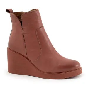 Bueno Leather Wedge Ankle Boots - Laura