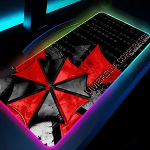 Umbrella Corporation Mouse Pad Rgb Xxl Laptop Mat Gaming Mousepad Backlit Keyboard Gamer Girl Table Pads Desk Premium Multipurpose Mousepad